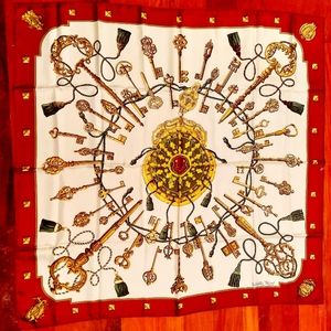Hermes Rare 1st Edition silk scarf Les Clefs" by C